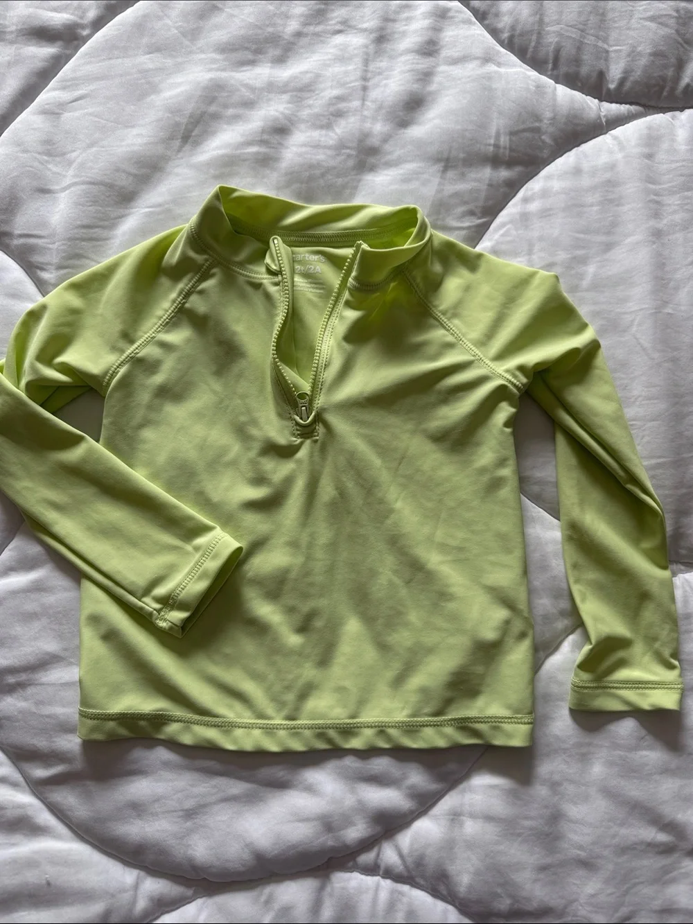 Carter's Lime Green Long-Sleeve Rash Guard
